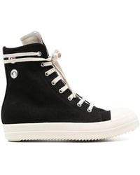 Rick Owens - Eyelet-Detail High-Top Sneakers - Lyst