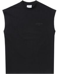 VTMNTS - Logo-embroidered Cotton Tank Top - Lyst