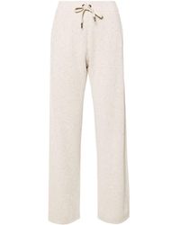 Brunello Cucinelli - Sequin-embellished Ribbed-knit Trousers - Lyst