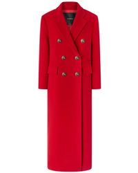 Pinko - Double-Breasted Notched-Lapel Coat - Lyst