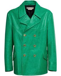 Marni - Double-Breasted Leather Jacket - Lyst