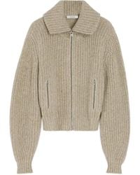 Lemaire - Cárdigan de canalé con cuello alto y cremallera - Lyst