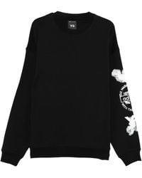 Y-3 - Cloud-Print Sweatshirt With Crew Neck - Lyst