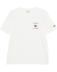 MC2 Saint Barth - Embroidered Cotton T-Shirt - Lyst
