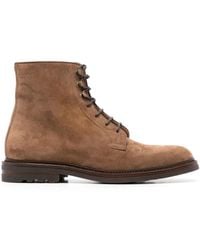 Brunello Cucinelli - Bottines En Daim À Bout Rond - Lyst