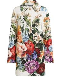 Dolce & Gabbana - Floral-Print Coat - Lyst