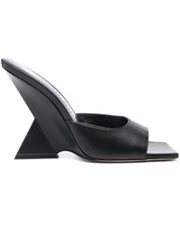 The Attico - Cheope 105mm Leather Mules - Lyst