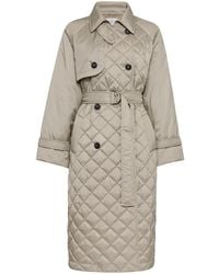 Brunello Cucinelli - Quilted Midi Padded Coat - Lyst