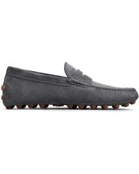 Tod's - Suede Penny Loafers With Rubber Studs - Lyst