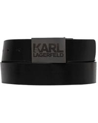 KARL LAGERFELD - Logo-Buckle Belt - Lyst