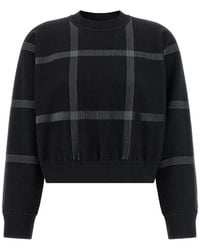 Pleats Please Issey Miyake - Crossing Knit Checkered Sweater - Lyst