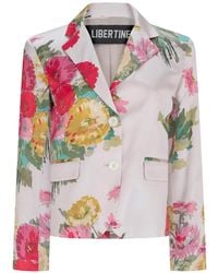Libertine - Pat Nixon Floral-Print Silk Blazer - Lyst