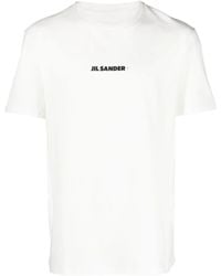 Jil Sander - T -shirt Met Logo -print - Lyst