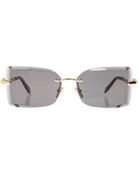 BVLGARI - Lunettes De Soleil Serpenti Carrées Sans Monture - Lyst