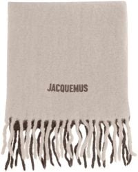 Jacquemus - L'Écharpe Moisson Logo-Embroidered Fringed Scarf - Lyst
