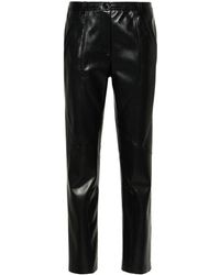 Pinko - Faux-leather Straight-leg Trousers - Lyst