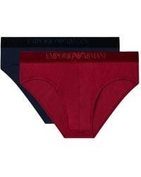 Emporio Armani - Slips Mit Logo (2Er-Set) - Lyst