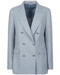 Tagliatore - Herringbone Double-Breasted Blazer - Lyst
