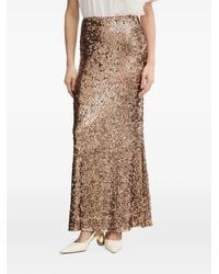 Haveone - Jupe Ornée Sequins À Coupe Longue - Lyst