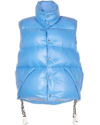 Khrisjoy - Logo-Tape Shiny Puffer Gilet - Lyst