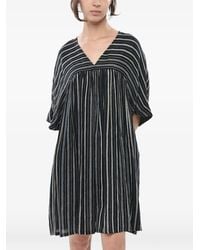 Woolrich - Striped V-Neck Mini Dress - Lyst