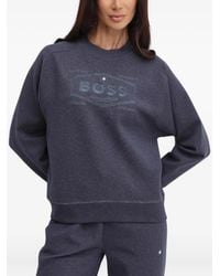 BOSS - Embroidered-Logo Sweatshirt - Lyst