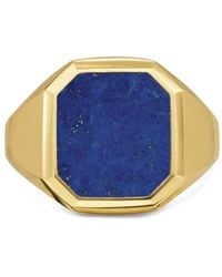 David Yurman - 18K Streamline Signet Lapis Lazuli Ring - Lyst