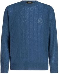 Etro - Cable-Knit Cashmere Jumper - Lyst