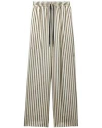 Versace - Printed Silk-Twill Pajama-Style Trousers - Lyst