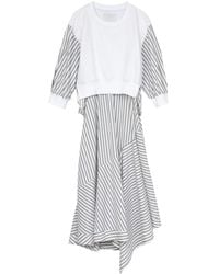 3.1 Phillip Lim - Striped Asymmetric Cotton Dress - Lyst