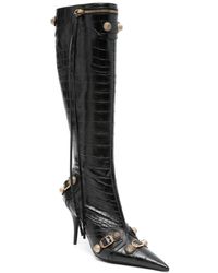 Balenciaga 90mm Alaska Fur Boots in Black | Lyst