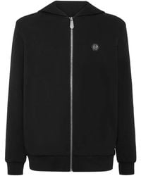 Philipp Plein - Skull-Embellished Zip-Up Hoodie - Lyst