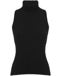 D.exterior - Ribbed-Knit Sleeveless Top - Lyst