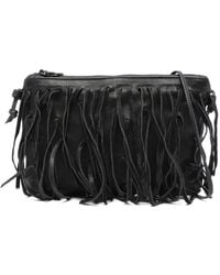 SOMMET - Fringes Leather Bag - Lyst