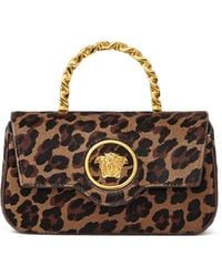 Versace - La Medusa Leopard-Print Mini Bag - Lyst