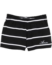 Amiri - Striped Logo-Embroidered Shorts - Lyst