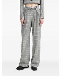 Alohas - Prince Of Wales-Check Belted Trousers - Lyst