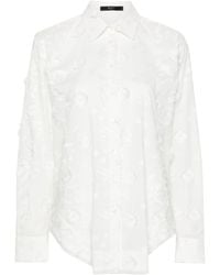 Seventy - Floral-embroidered Cotton Shirt - Lyst