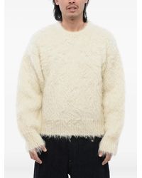 Jil Sander - Maglione Girocollo Con Finitura Spazzolata - Lyst