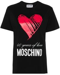 Moschino - Katoenen T-shirt Met Logoprint - Lyst