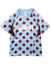 adidas - Polka-Dot V-Neck T-Shirt - Lyst
