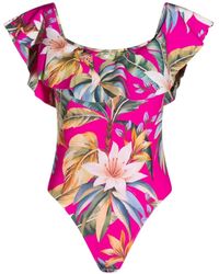 FARM Rio - Tropical-Print Swimsuit - Lyst