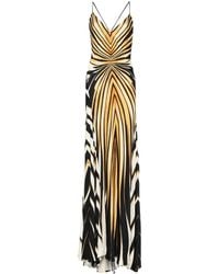 Roberto Cavalli - Ray Of Maxi-Jurk Met Print - Lyst