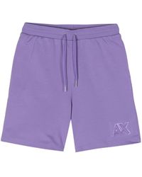 Armani Exchange - Shorts sportivi con logo goffrato - Lyst