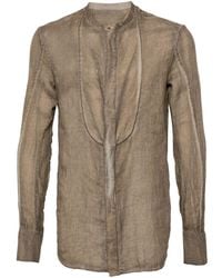 Masnada - Panelled Linen Shirt - Lyst
