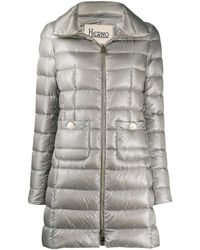 Herno Manteau matelassé à fermeture zippée - Gris