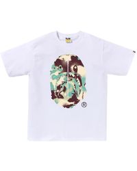 A Bathing Ape - T-Shirt À Détail Camouflage - Lyst