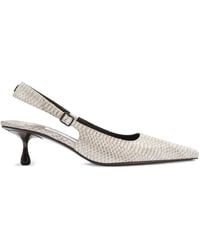 Jimmy Choo - Slingback-Pumps mit Schlangenleder-Struktur 50mm - Lyst