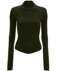 Victoria Beckham - Ribbed High-Neck Sweater - Lyst