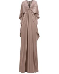 Gemy Maalouf - V-Neck Draped Gown - Lyst